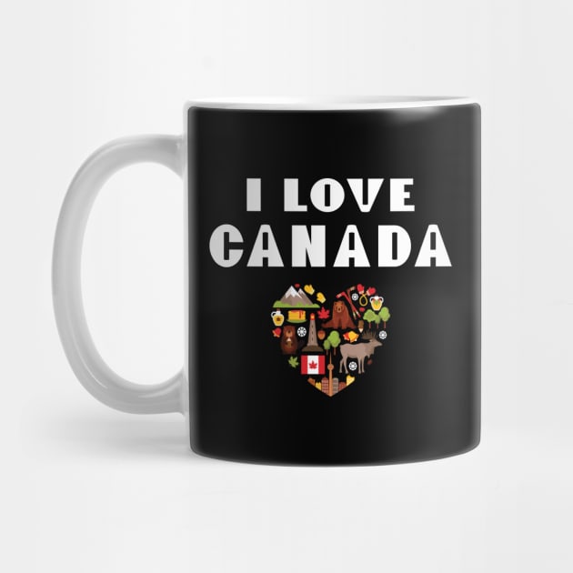 I Love Canada Canadian Symbols by mstory